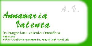 annamaria valenta business card